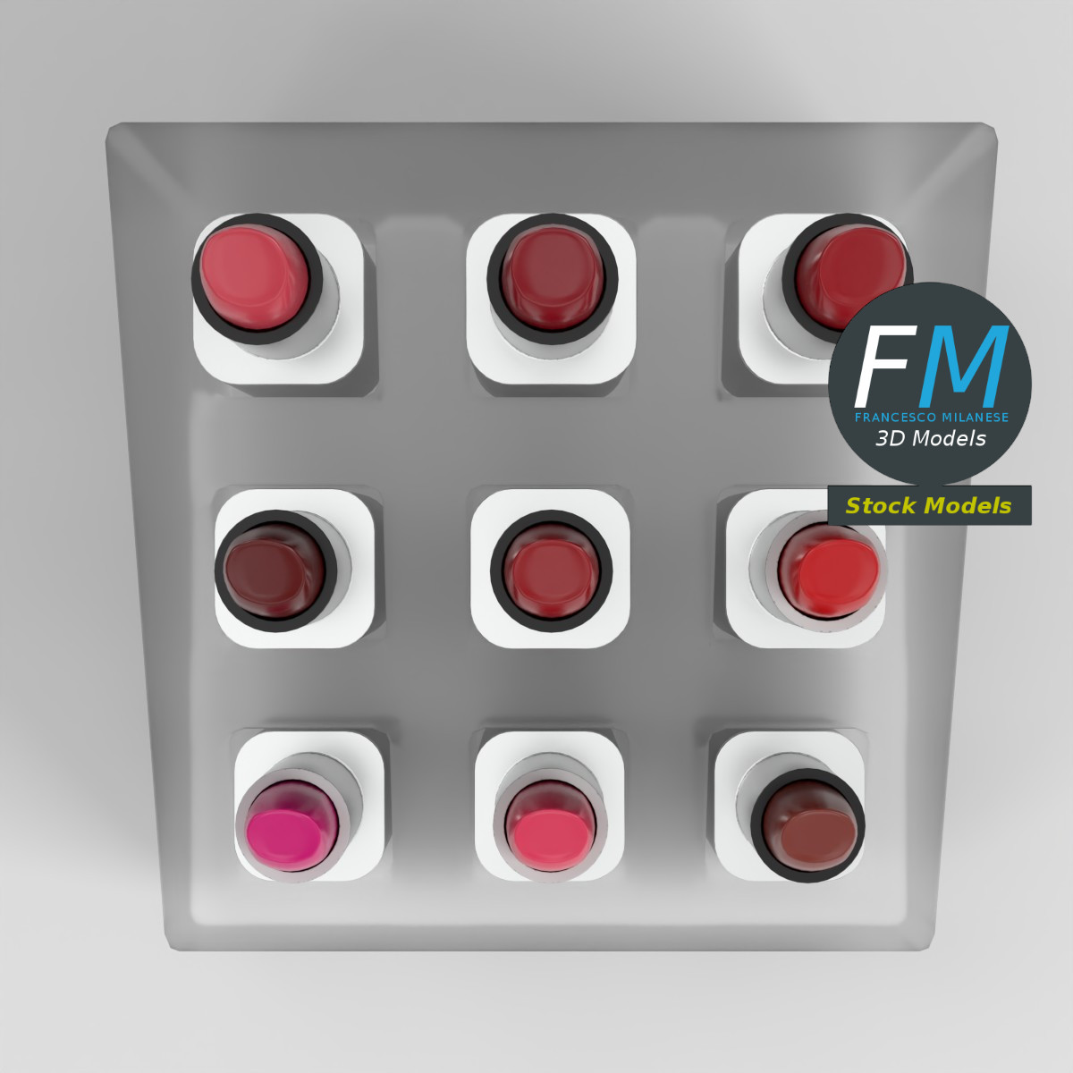 3D-Modell - Lippenstift Displayhalter - 06