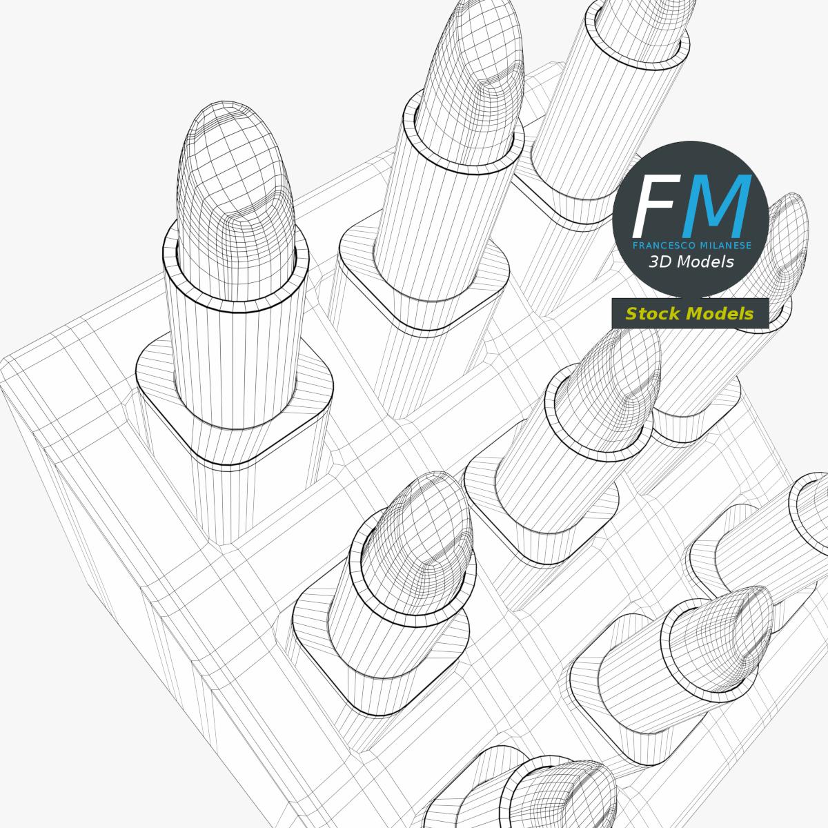 3D-Modell - Lippenstift Displayhalter - 08