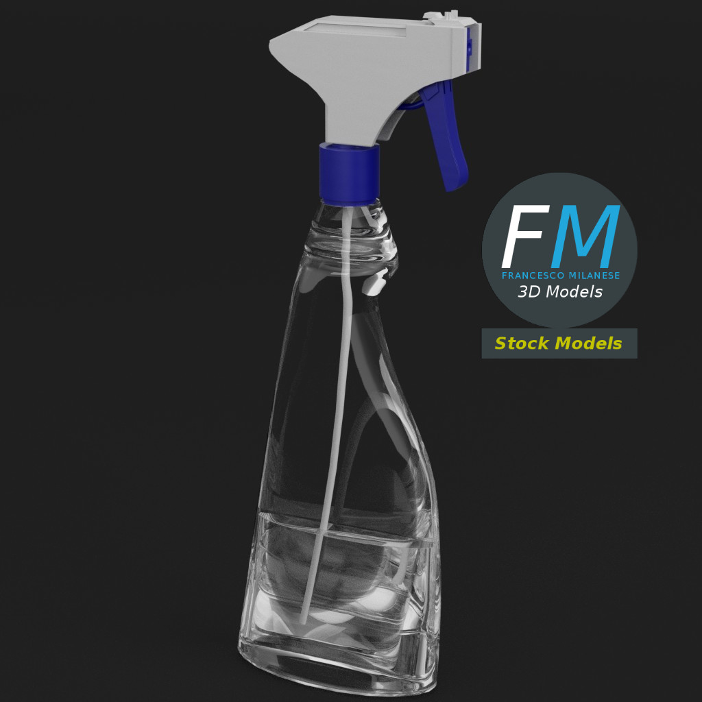 3D-Modell - Sprühflasche für Flüssigkeiten - 01