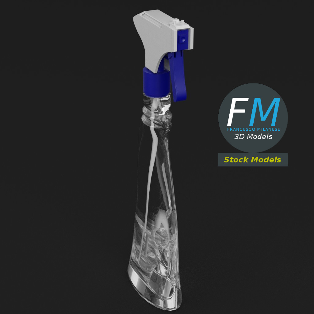 3D-Modell - Sprühflasche für Flüssigkeiten - 02