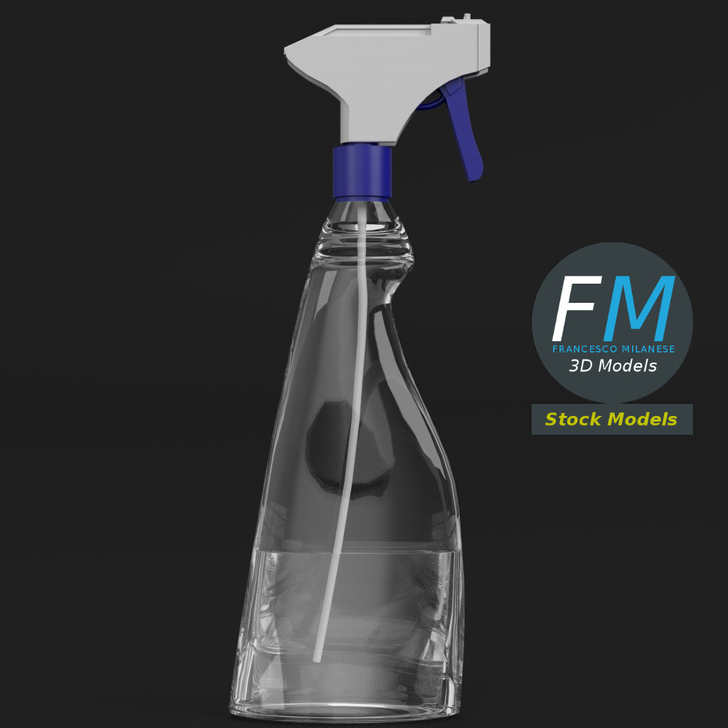 3D-Modell - Sprühflasche für Flüssigkeiten - 03