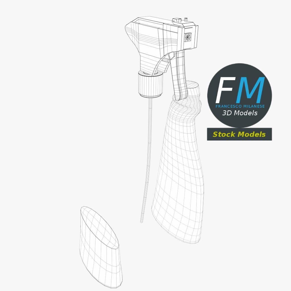3D-Modell - Sprühflasche für Flüssigkeiten - 08