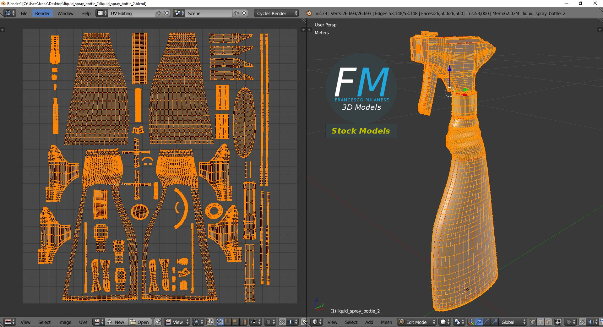 3D-Modell - Sprühflasche für Flüssigkeiten - 10