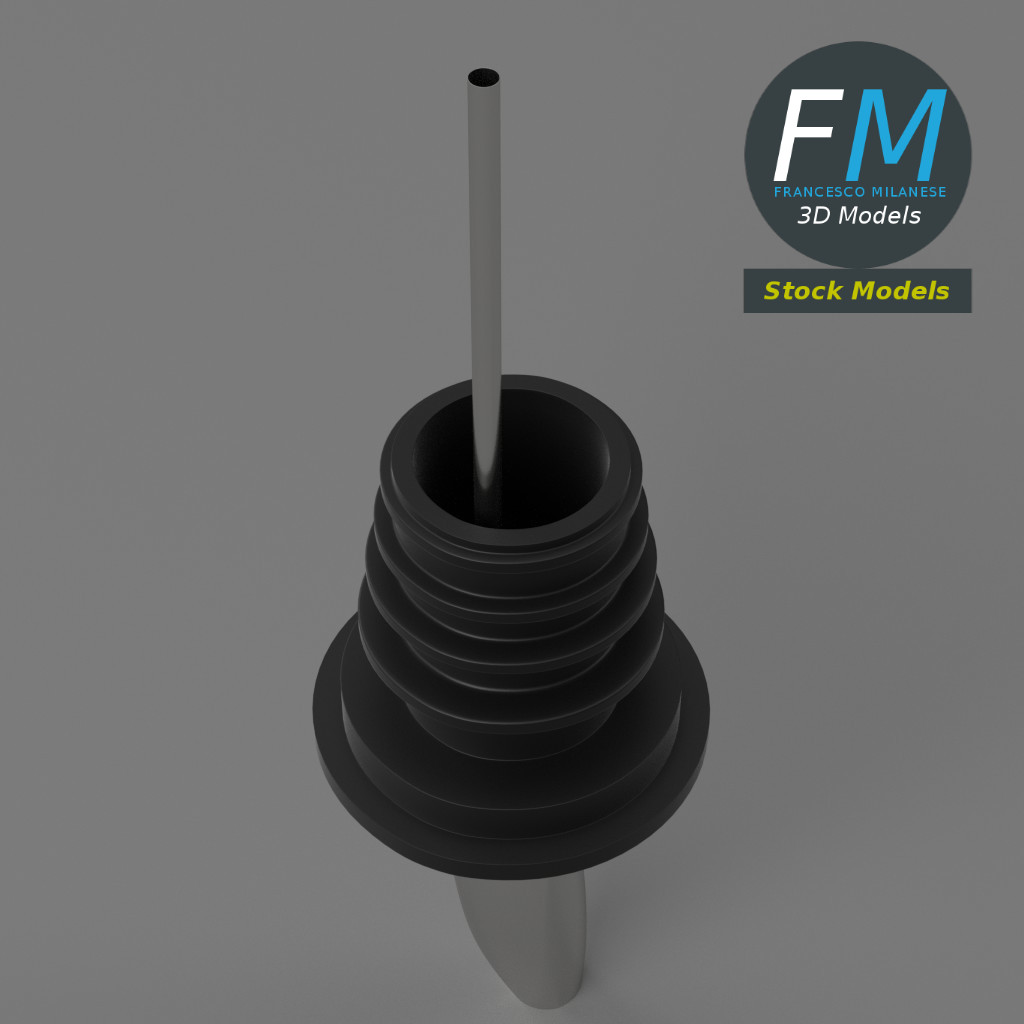 3D-Modell - Ausgießer für Spirituosenflasche - 05