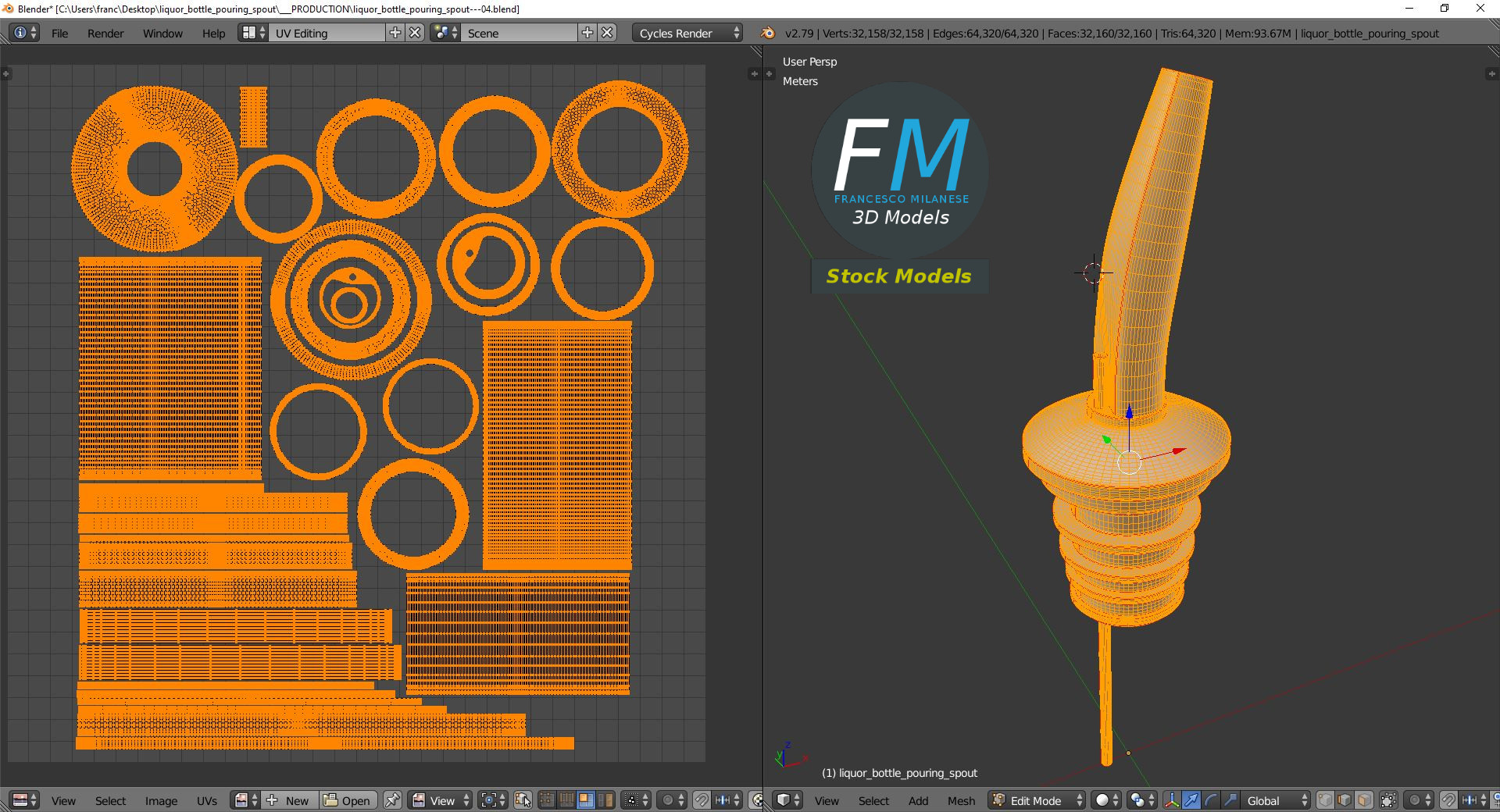 3D-Modell - Ausgießer für Spirituosenflasche - 10