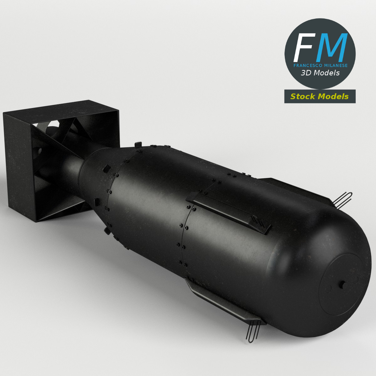 3D-Modell - Little Boy Atombombe - 01