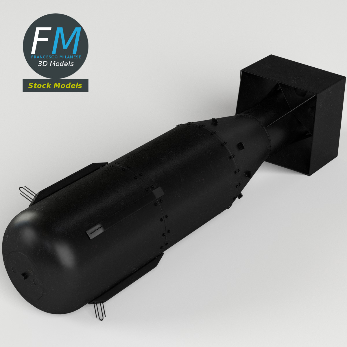 3D-Modell - Little Boy Atombombe - 02