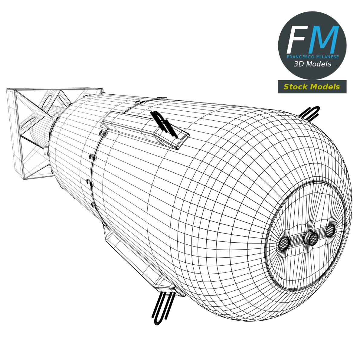 3D-Modell - Little Boy Atombombe - 07