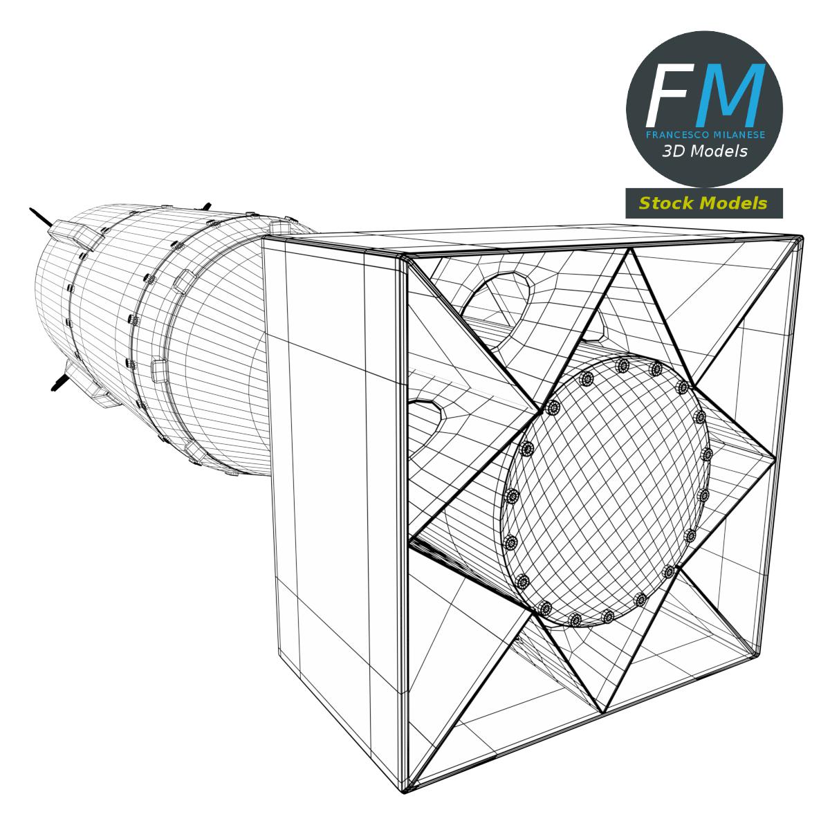 3D-Modell - Little Boy Atombombe - 08
