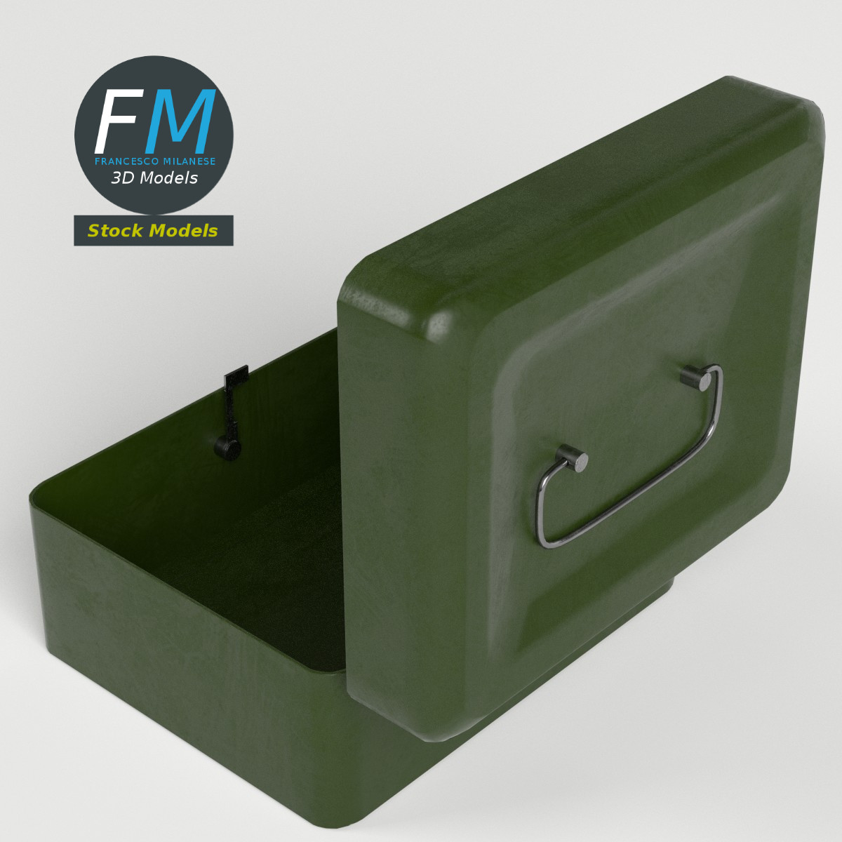 3D-Modell - Abschließbare Box mit Schlüssel - 02