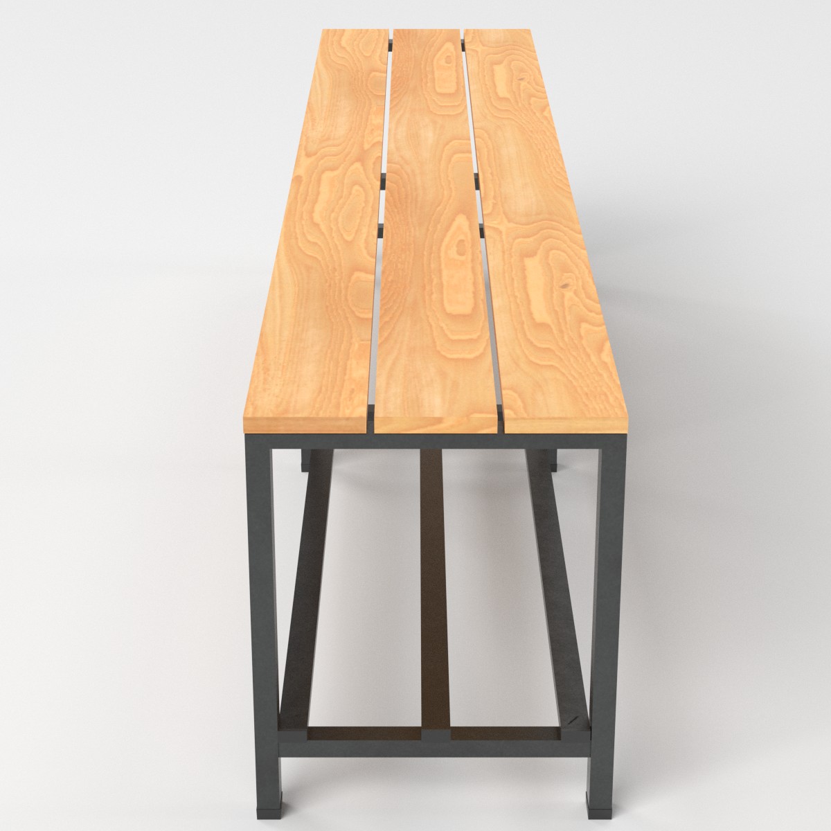 3D-Modell - Umkleidebank mit Schuhablage - 05