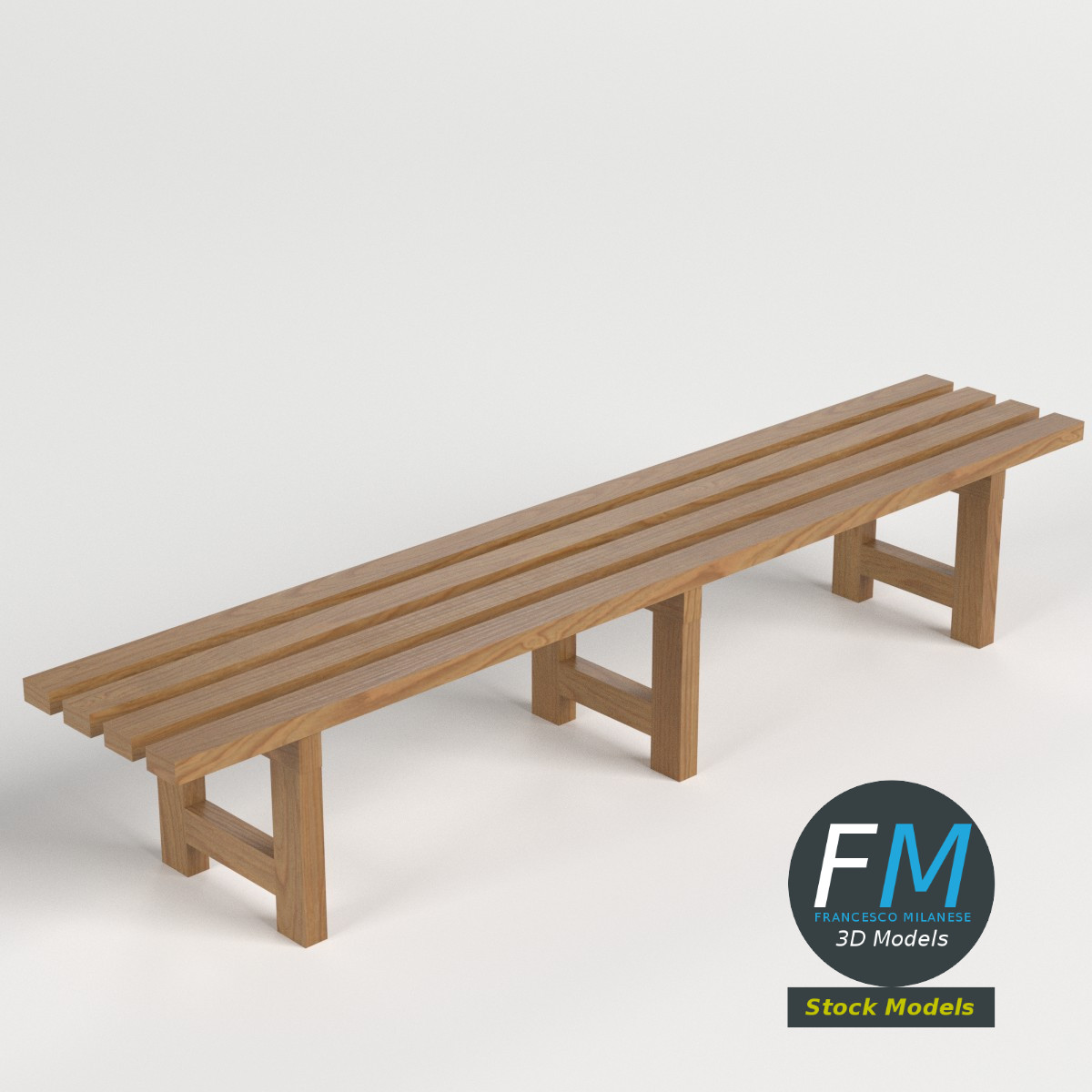 3D модель - Скамья для Раздевалки - 01