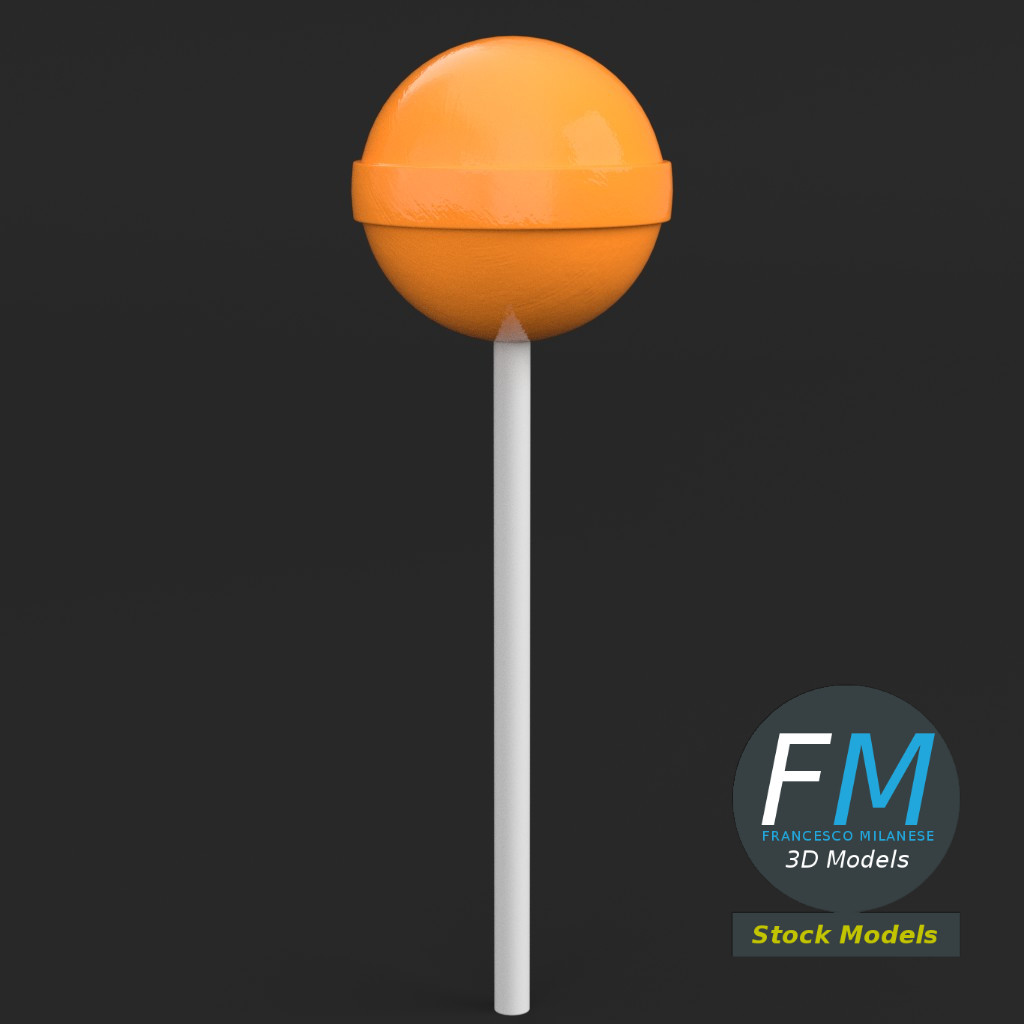 3D-Modell - Oranger Lutscher - 01