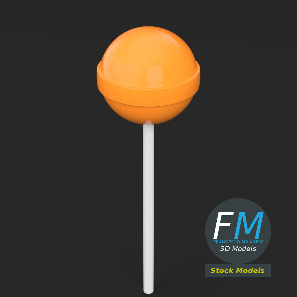 3D-Modell - Oranger Lutscher - 02