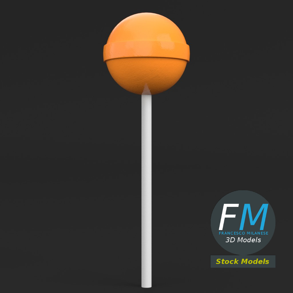 3D-Modell - Oranger Lutscher - 03