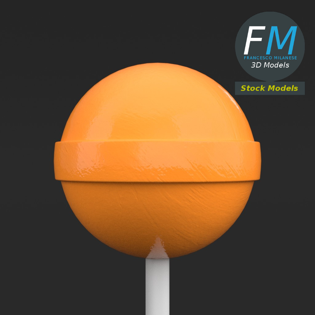 3D-Modell - Oranger Lutscher - 04