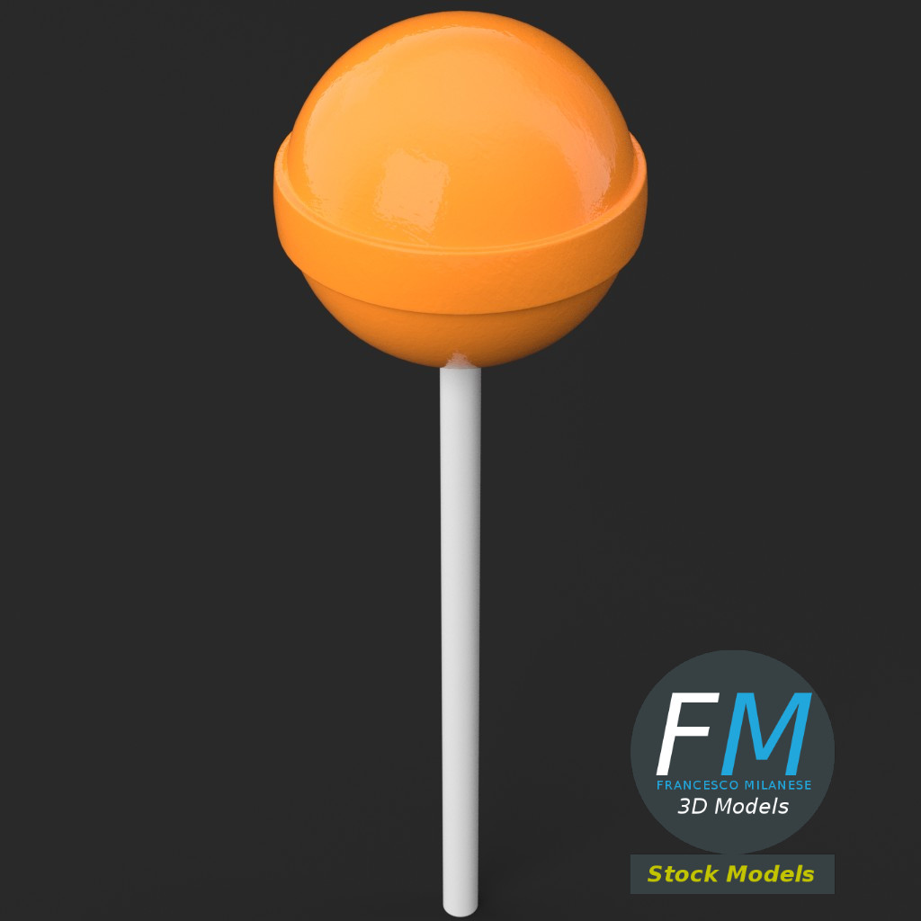 3D-Modell - Oranger Lutscher - 05