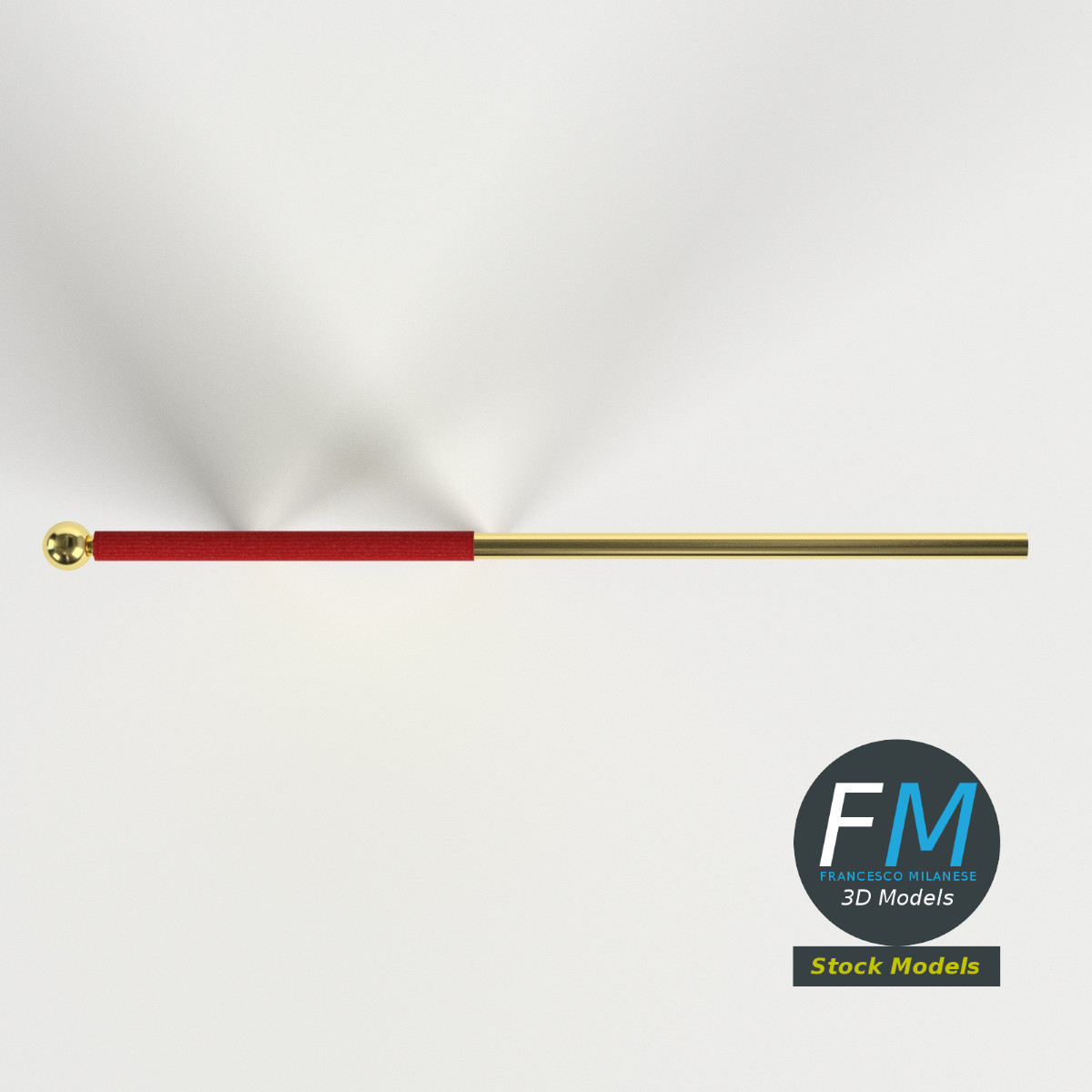 3D-Modell - Langes Mittelalterliches Banner - 06