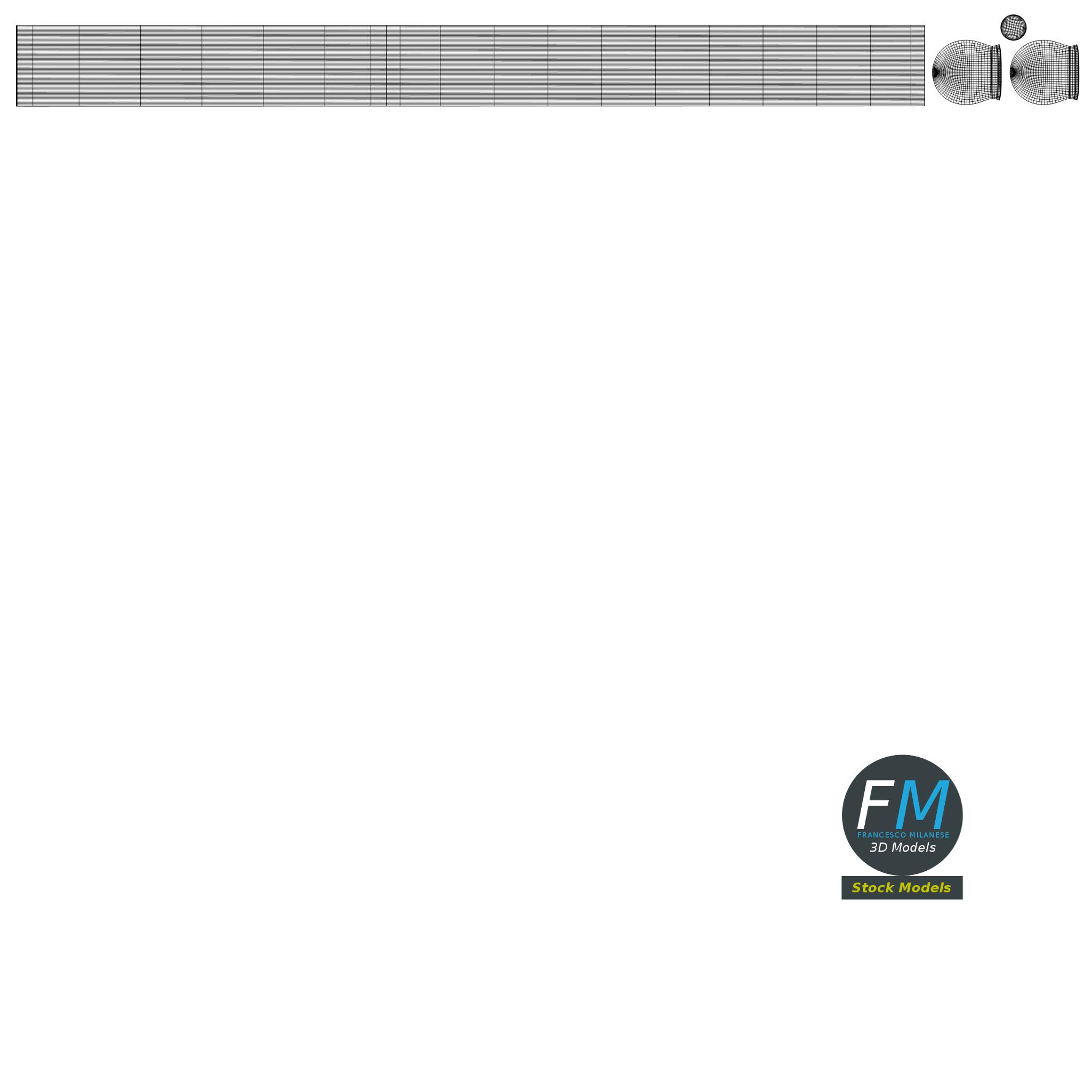 3D-Modell - Langes Mittelalterliches Banner - 12 3D-Modell - Langes Mittelalterliches Banner - 12