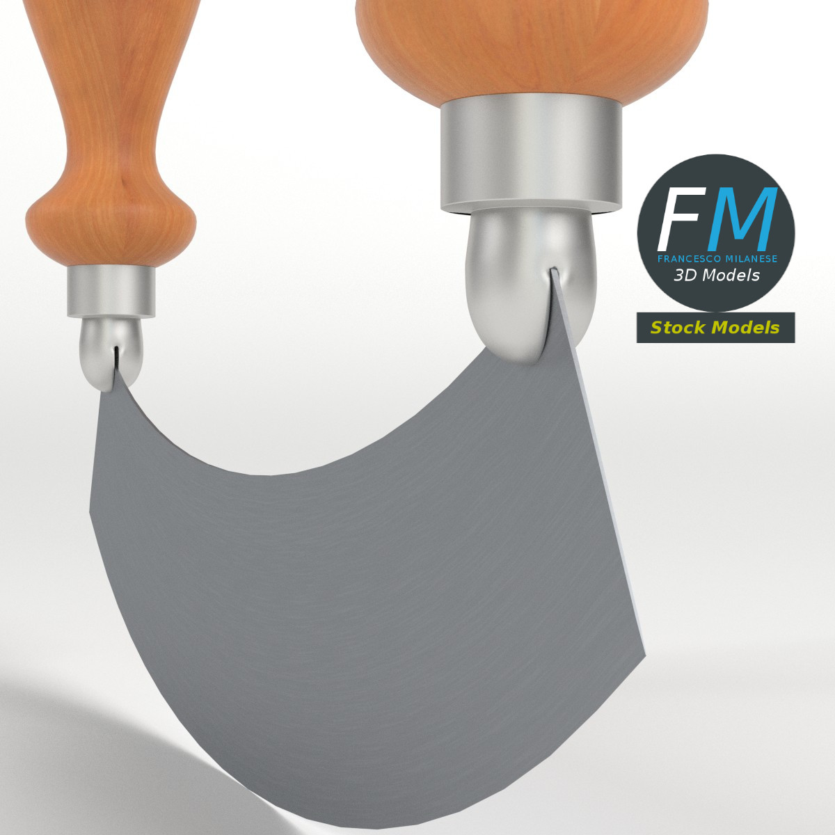 3D-Modell - Langes Wiegemesser - 04