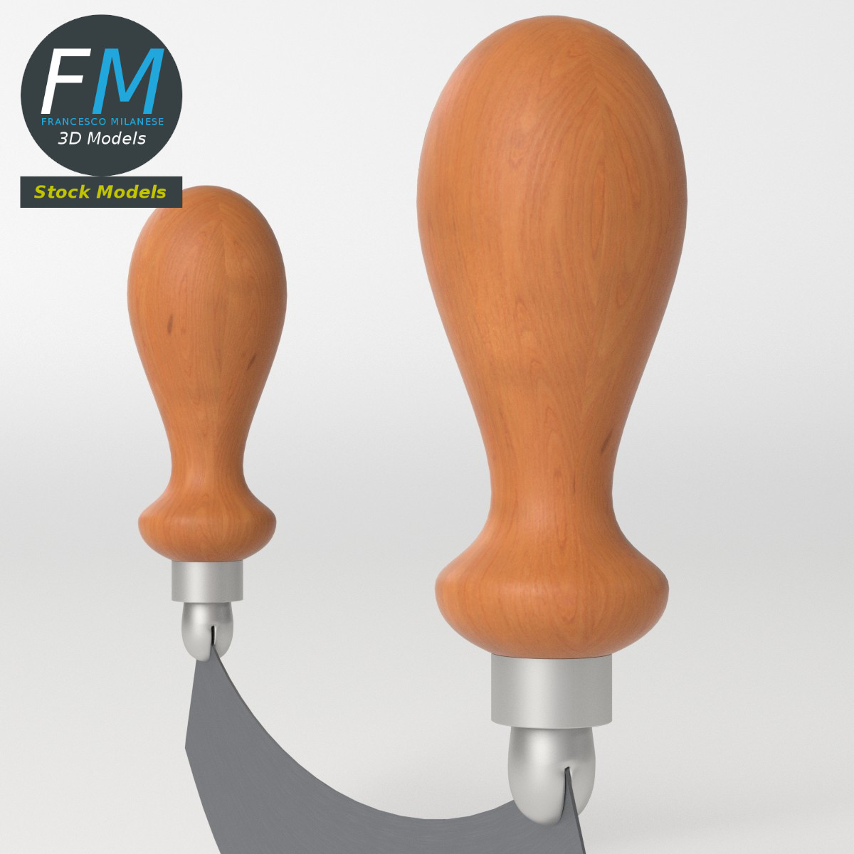 3D-Modell - Langes Wiegemesser - 05