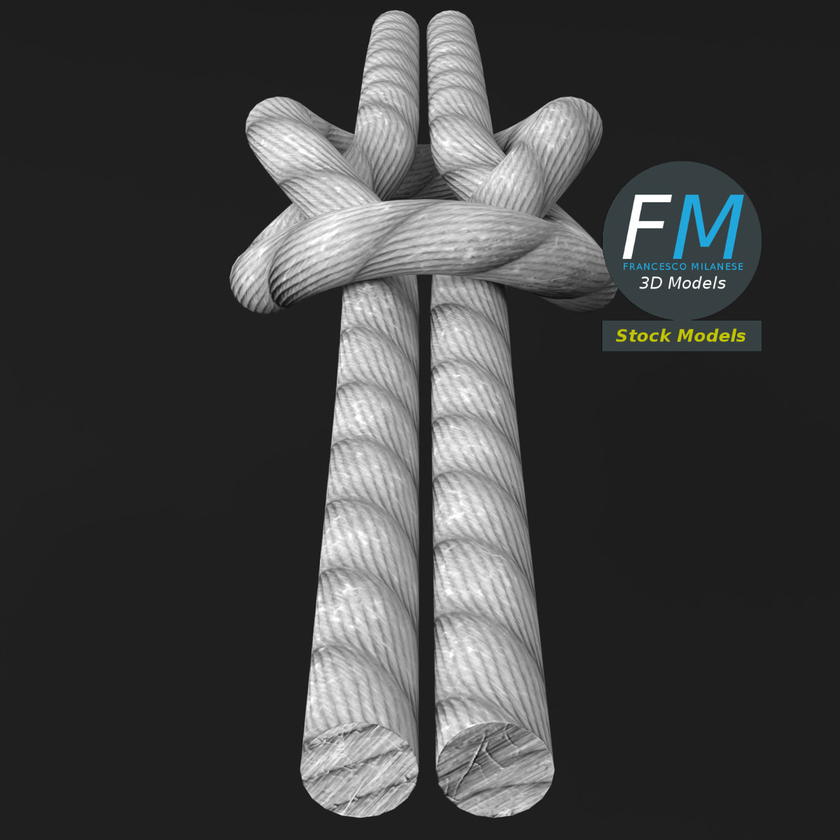 3D-Modell - Lockerer Kreuzknoten - 05