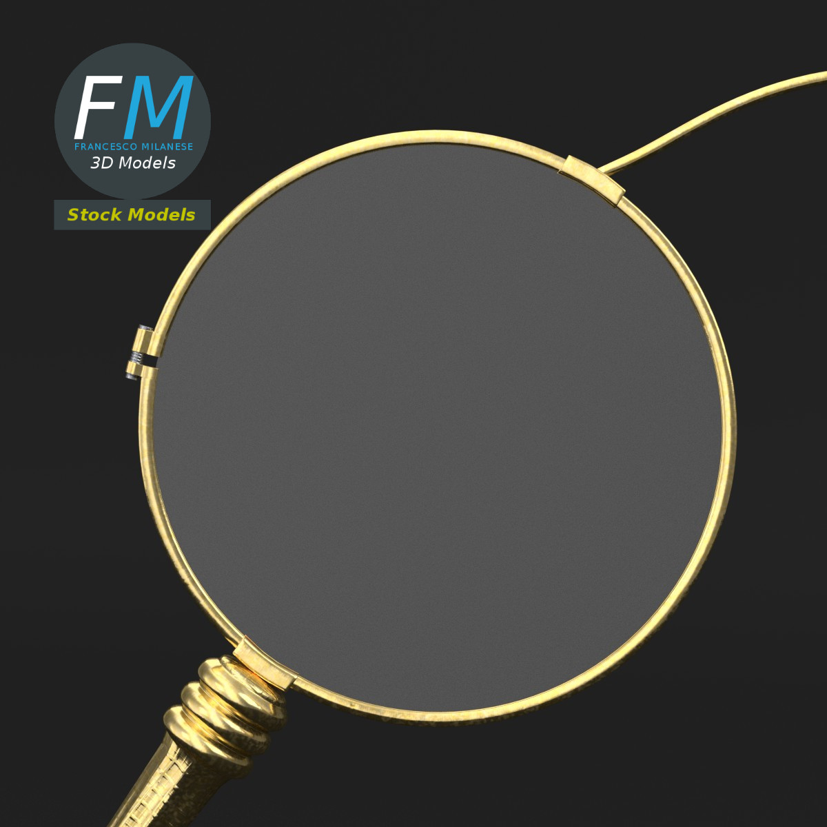 3D-Modell - Lorgnette Brille - 03