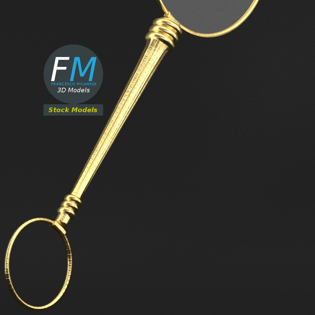 3D-Modell - Lorgnette Brille - 04