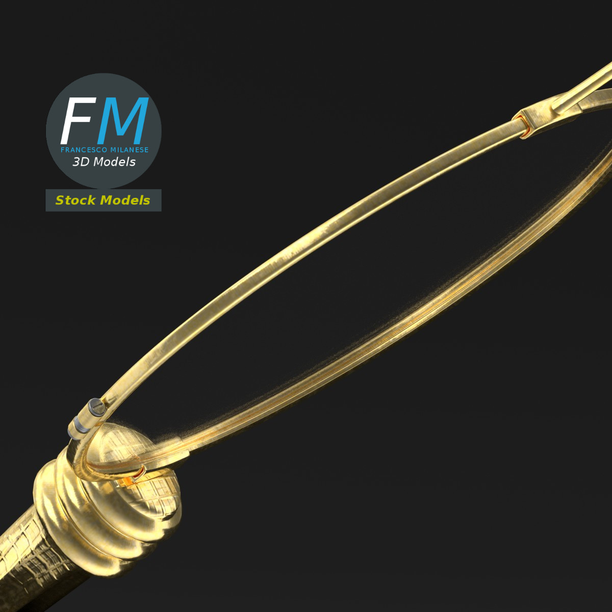 3D-Modell - Lorgnette Brille - 05