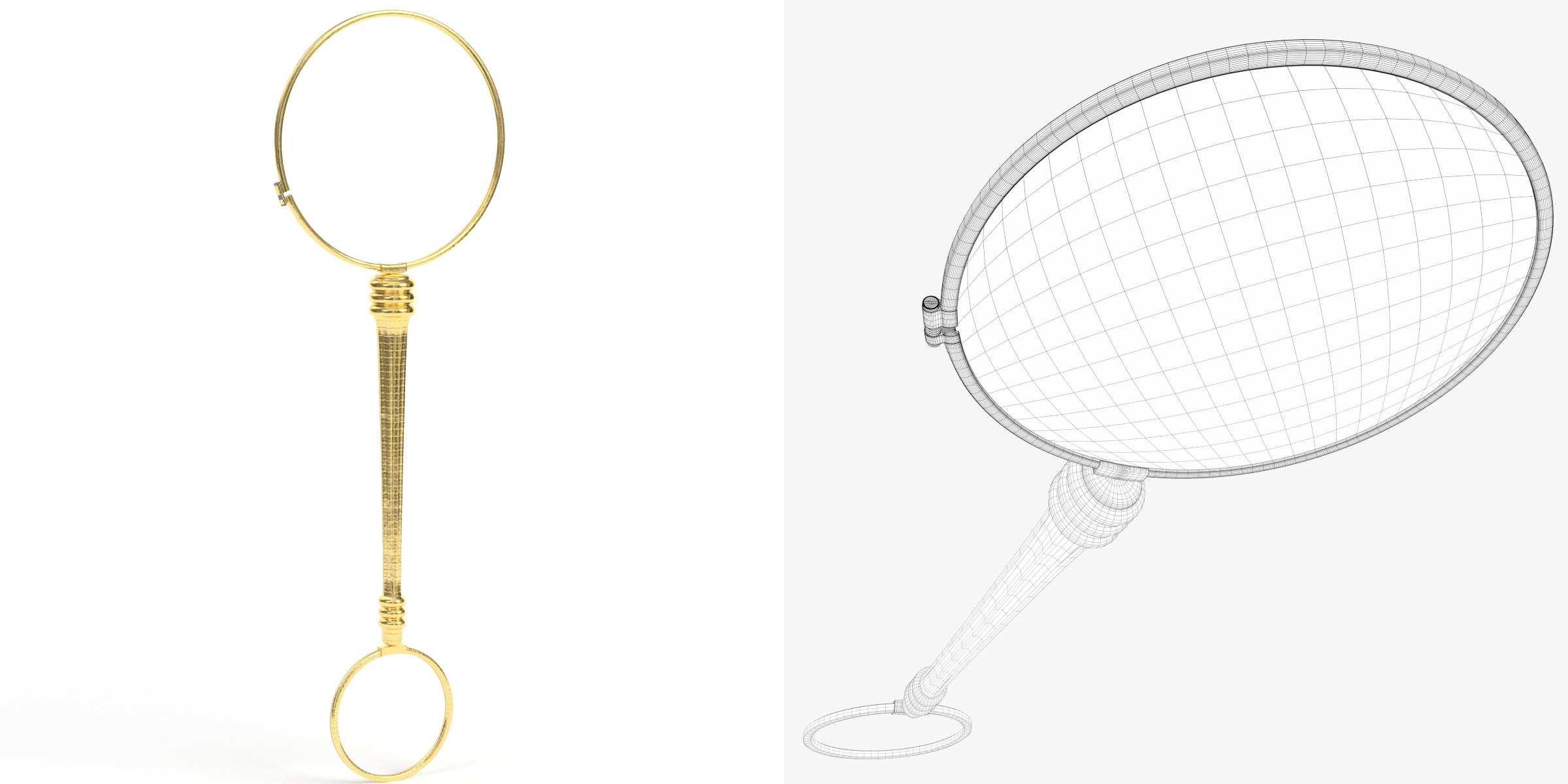 3D-Modell - Lorgnette Monokel