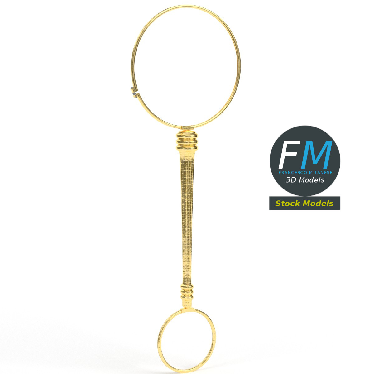 3D-Modell - Lorgnette Monokel - 01