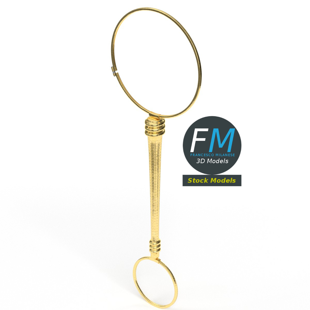 3D-Modell - Lorgnette Monokel - 02