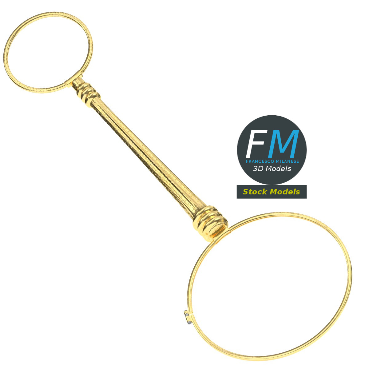 3D-Modell - Lorgnette Monokel - 04