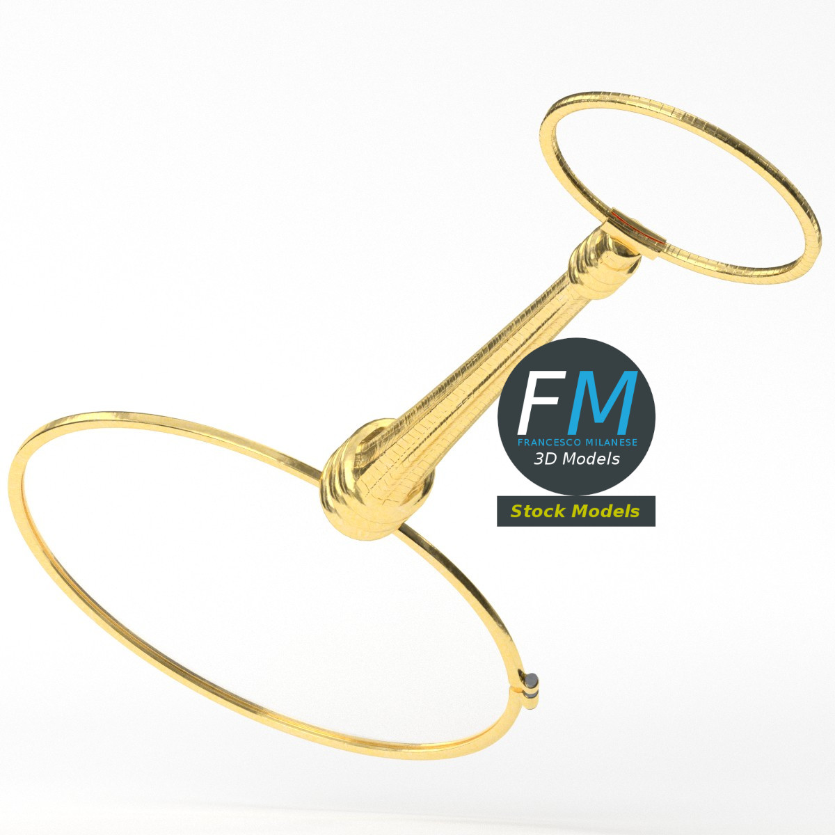 3D-Modell - Lorgnette Monokel - 05