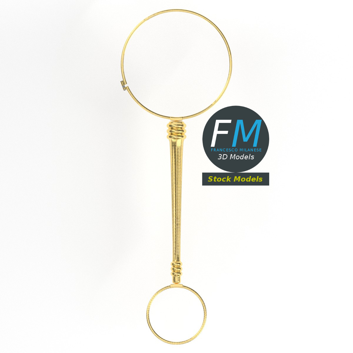 3D-Modell - Lorgnette Monokel - 06