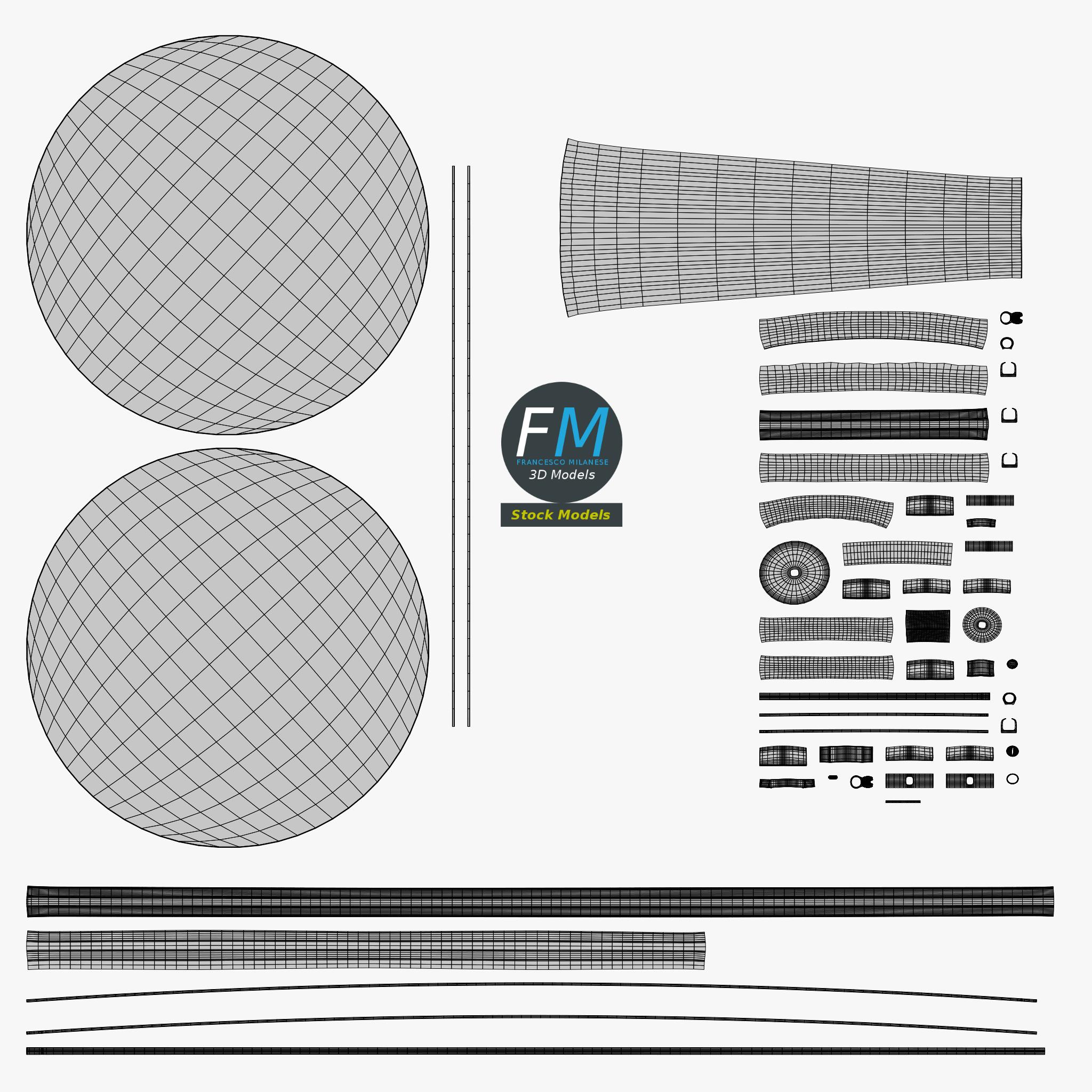 3D-Modell - Lorgnette Monokel - 11 3D-Modell - Lorgnette Monokel - 11