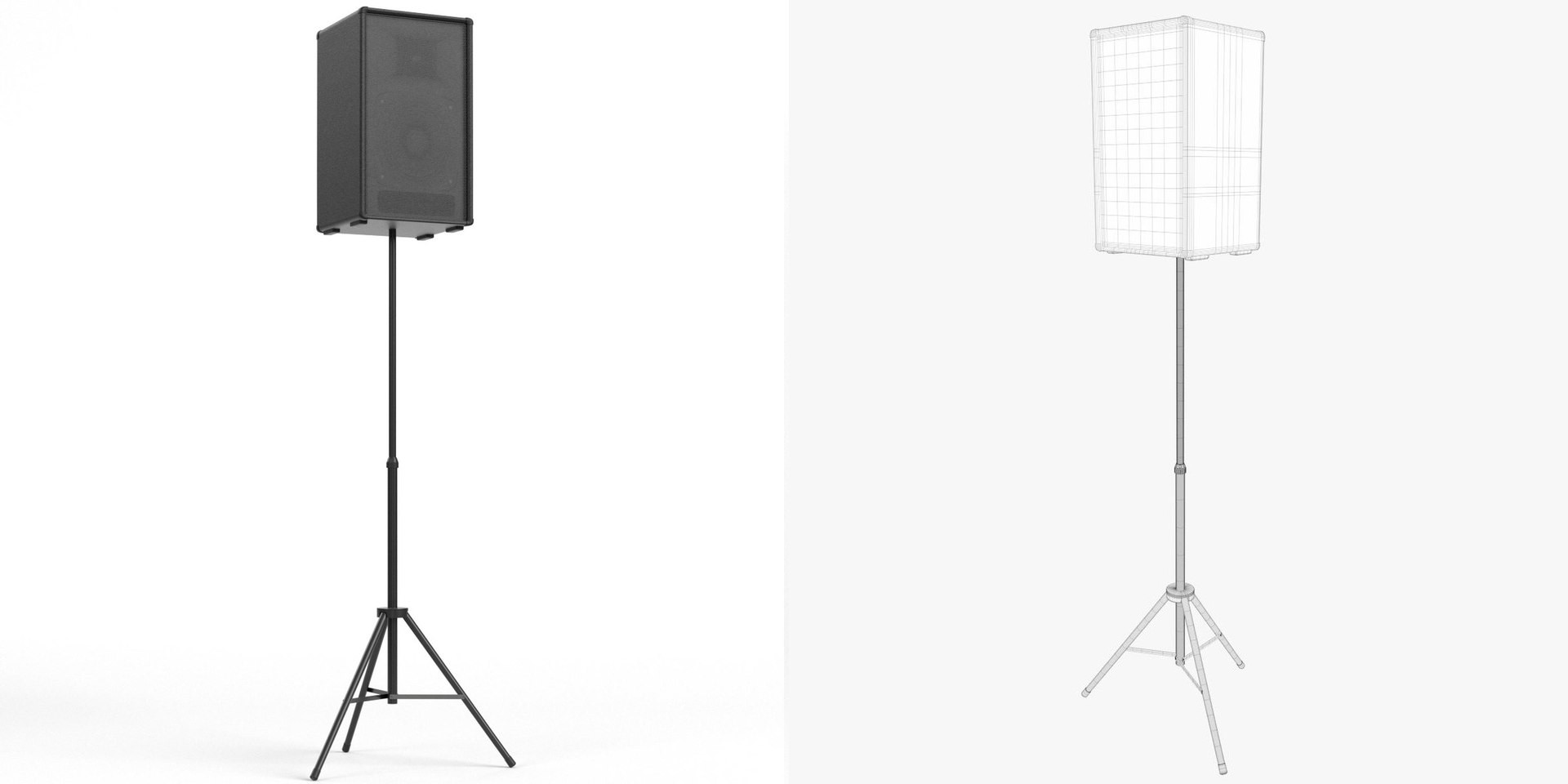3D-Modell - Lautsprecher auf Stativ