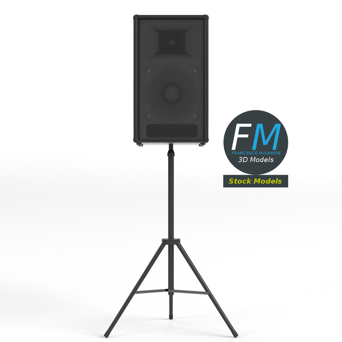 3D-Modell - Lautsprecher auf Stativ - 03