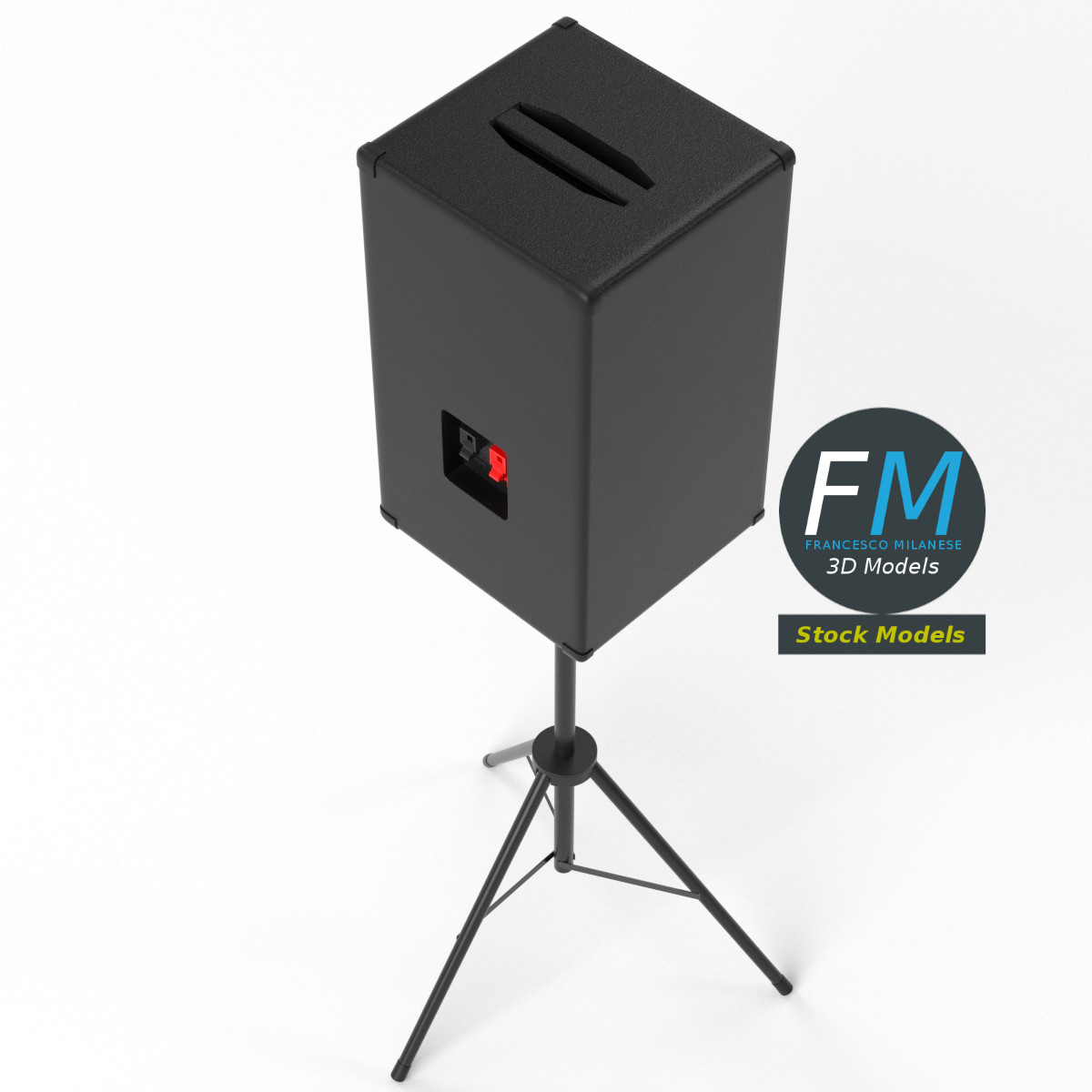 3D-Modell - Lautsprecher auf Stativ - 05