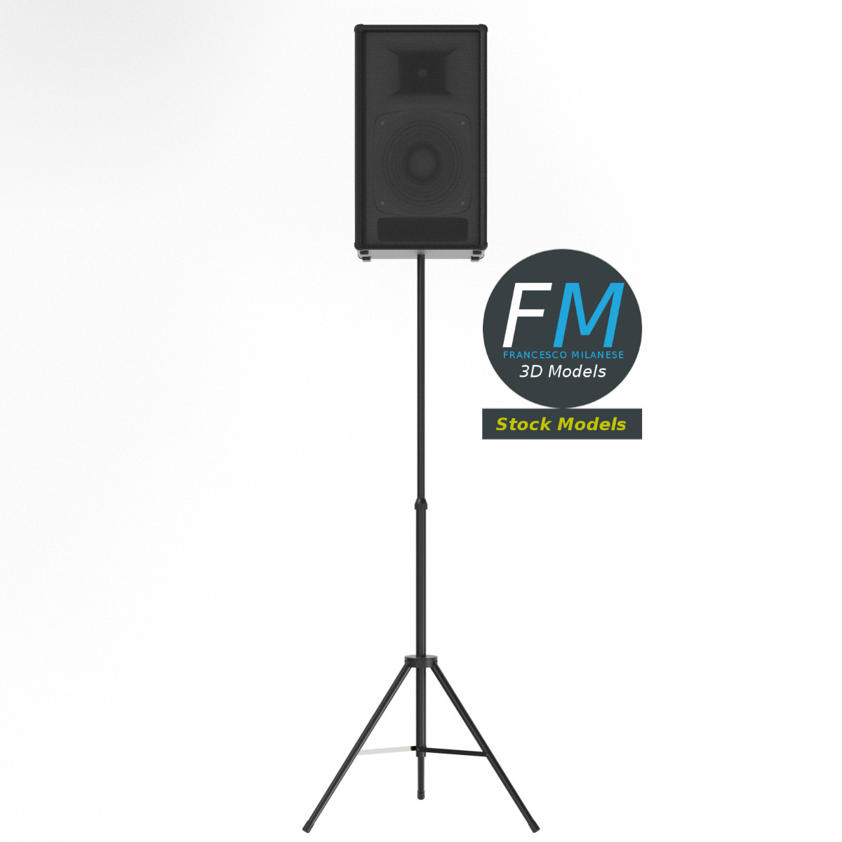 3D-Modell - Lautsprecher auf Stativ - 06