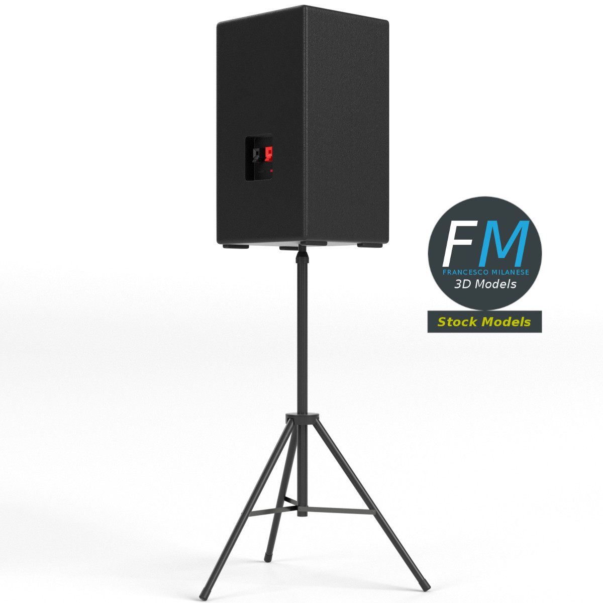 3D-Modell - Lautsprecher auf Stativ - 03
