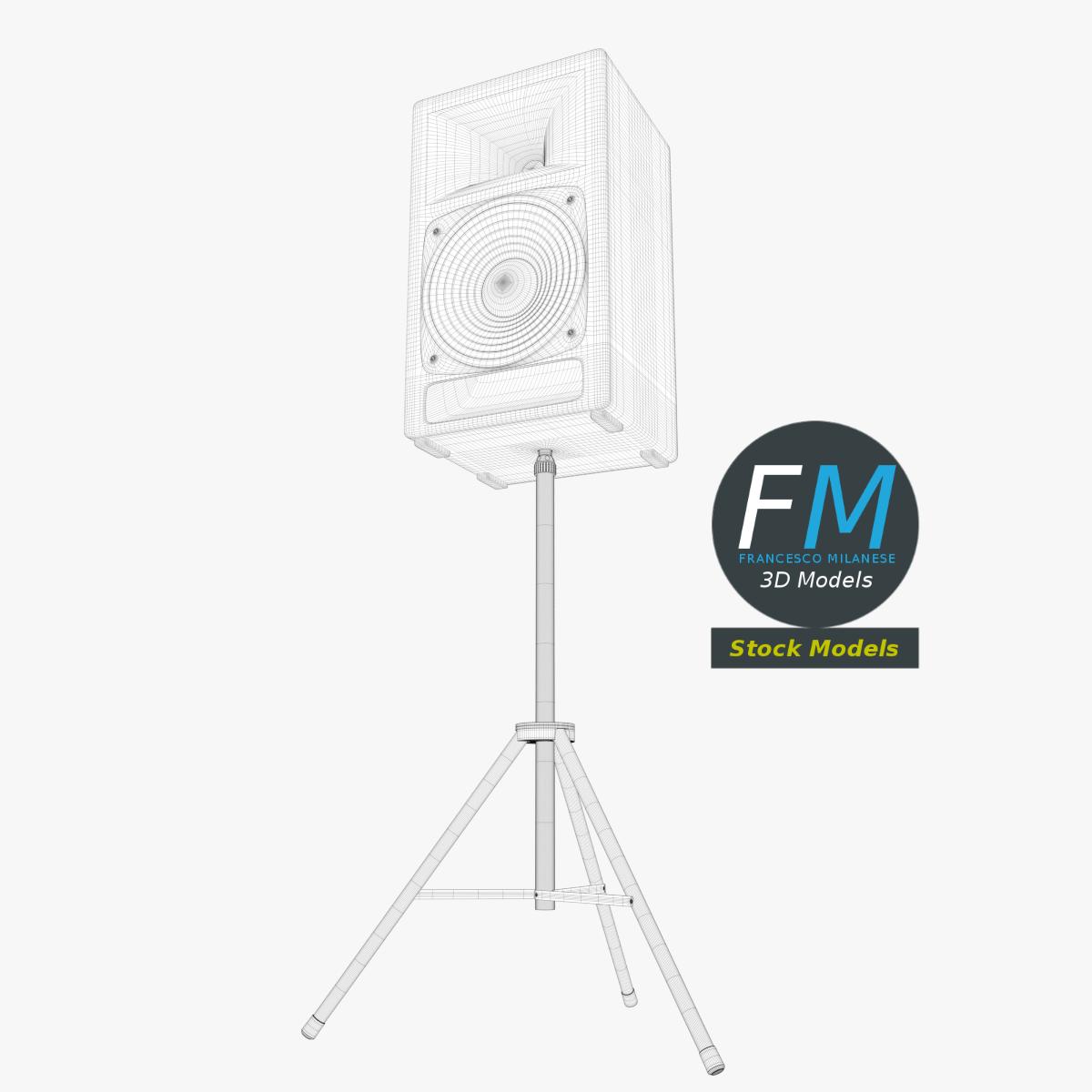3D-Modell - Lautsprecher auf Stativ - 08