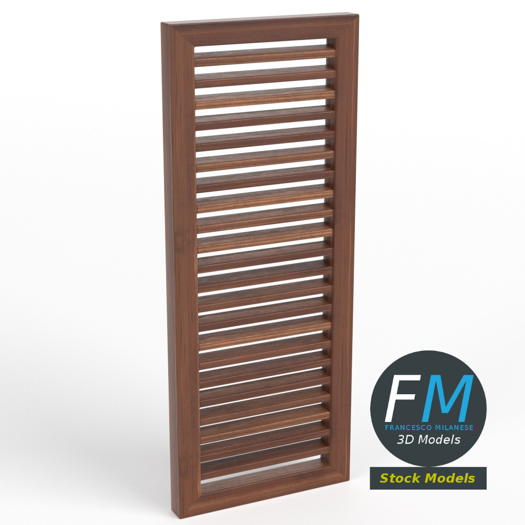 3D-Modell - Holzlamellen-Fensterblende - 01