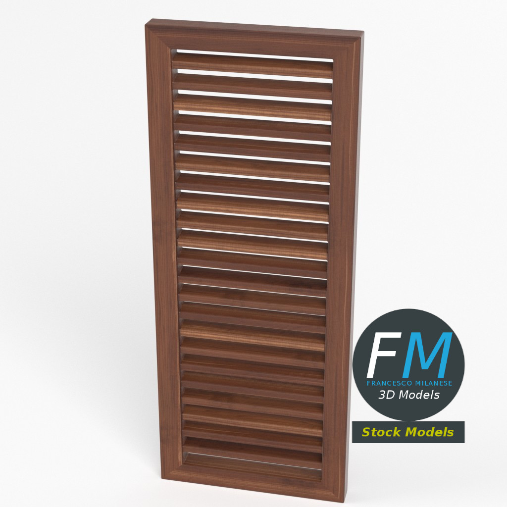 3D-Modell - Holzlamellen-Fensterblende - 02