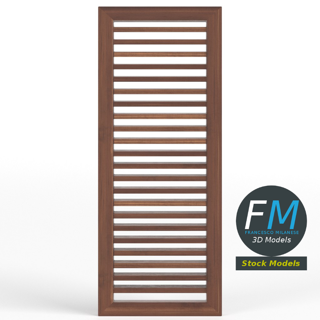 3D-Modell - Holzlamellen-Fensterblende - 03