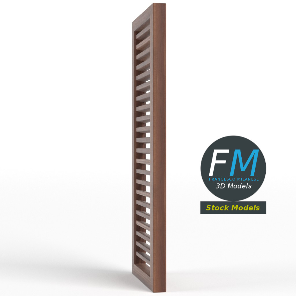 3D-Modell - Holzlamellen-Fensterblende - 04