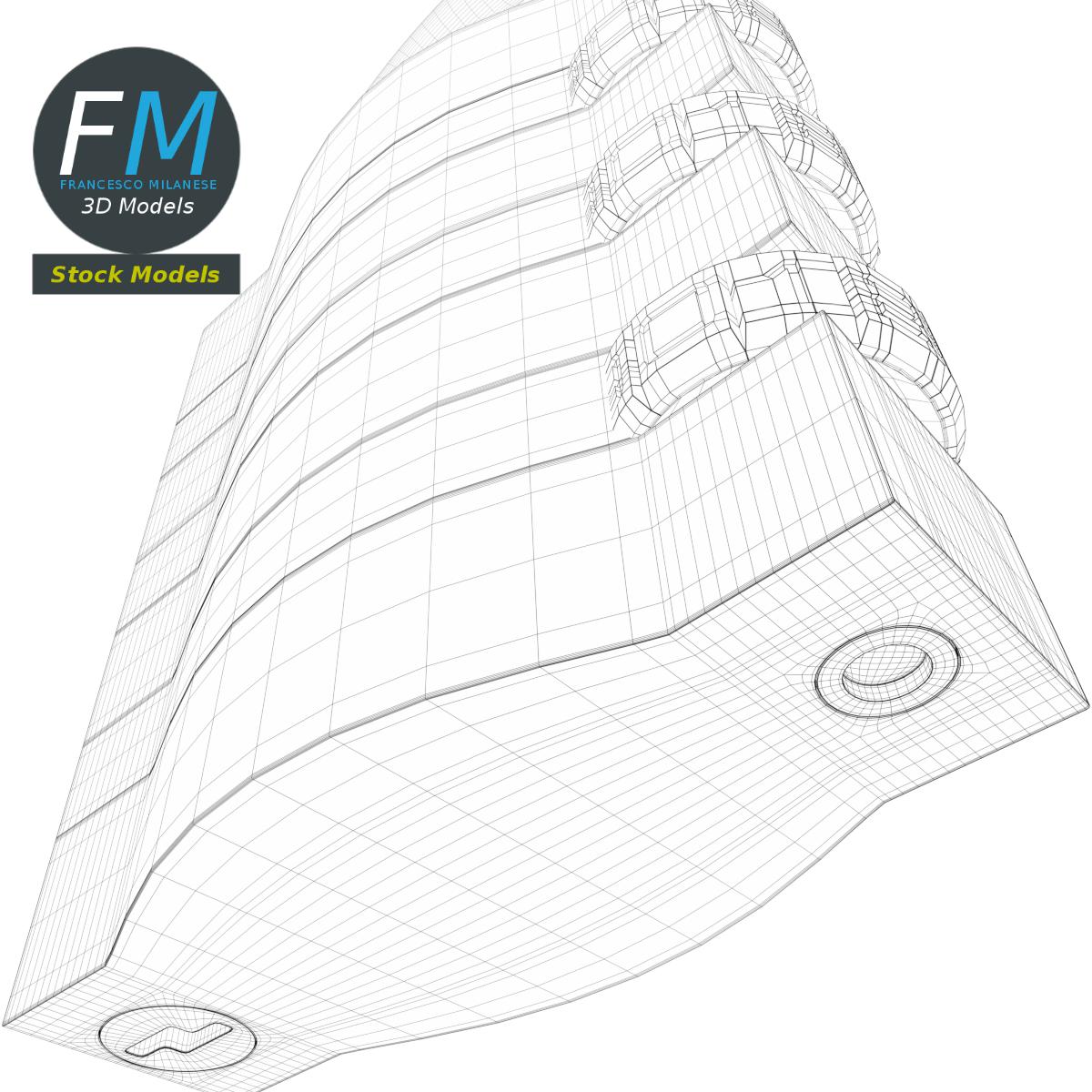 3D-Modell - Zahlenschloss für Gepäck - 08