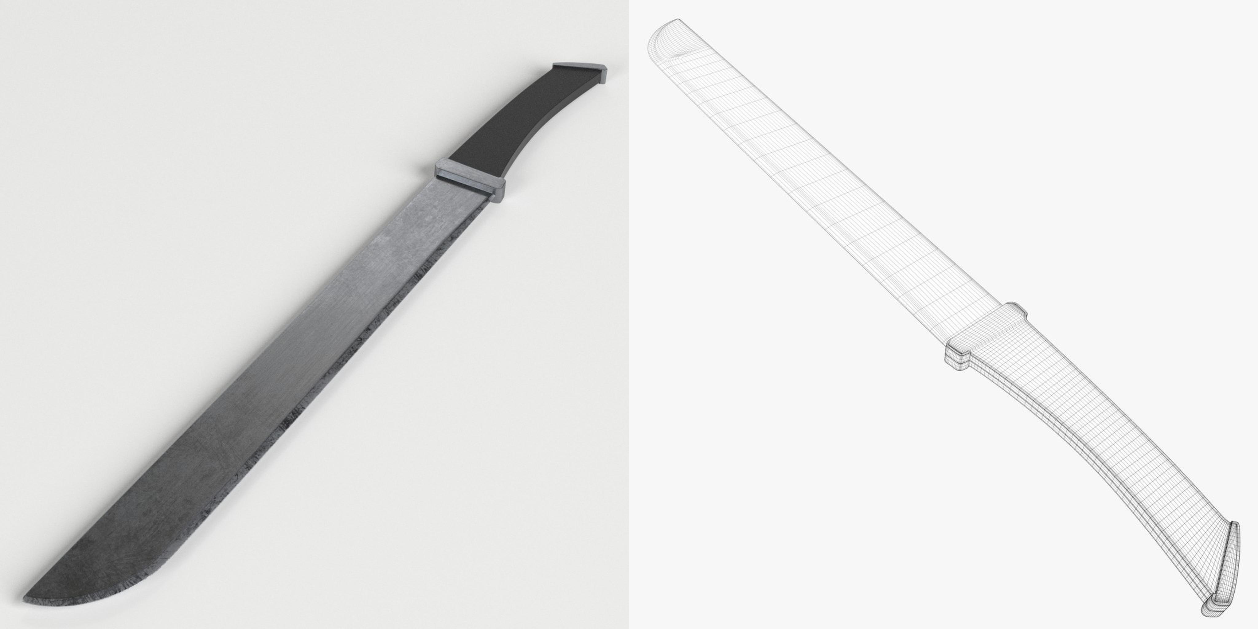 3D-Modell - Machetenmesser
