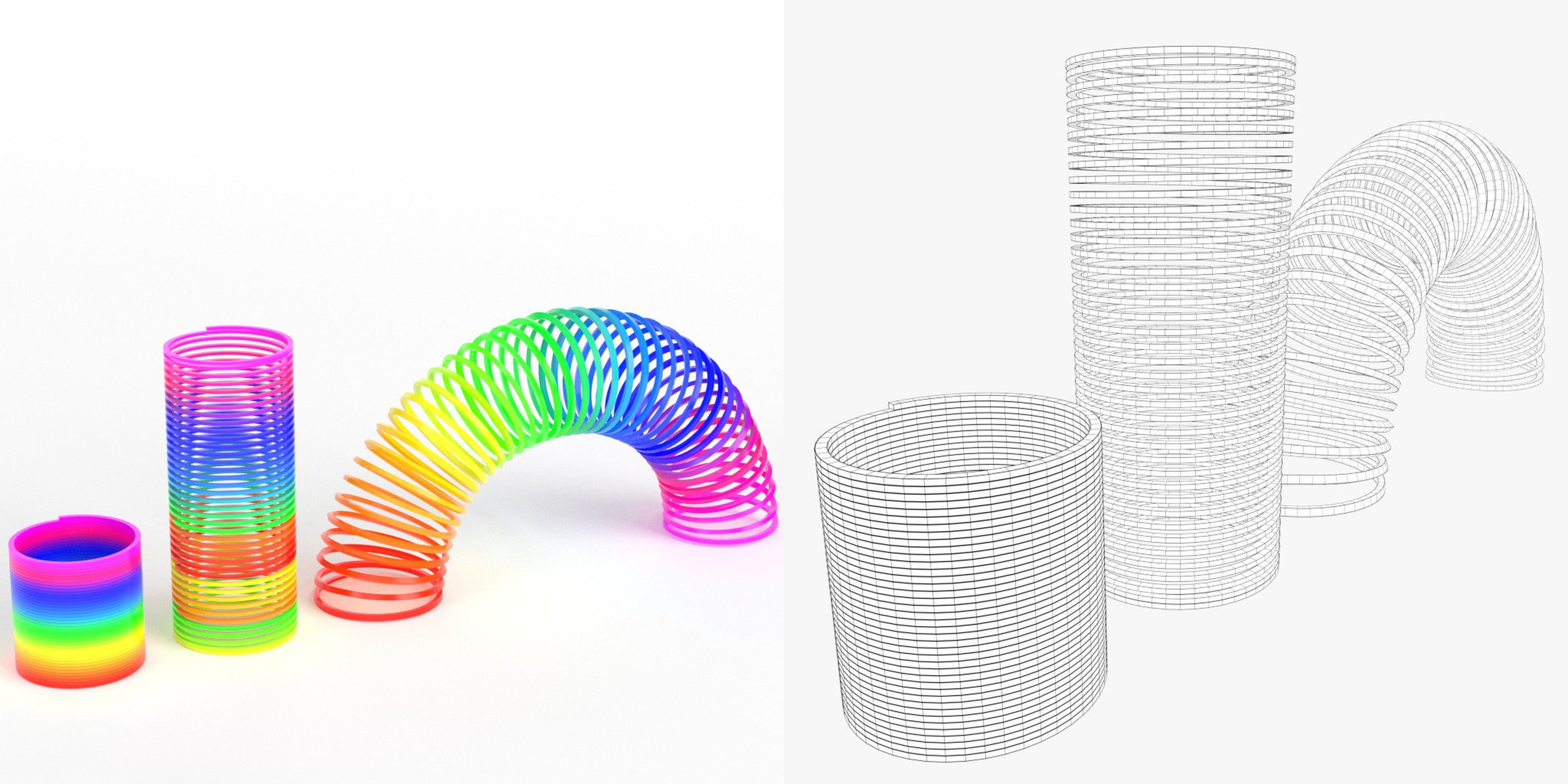 3D-Modell - Magisches Spiralfeder-Spielzeugset