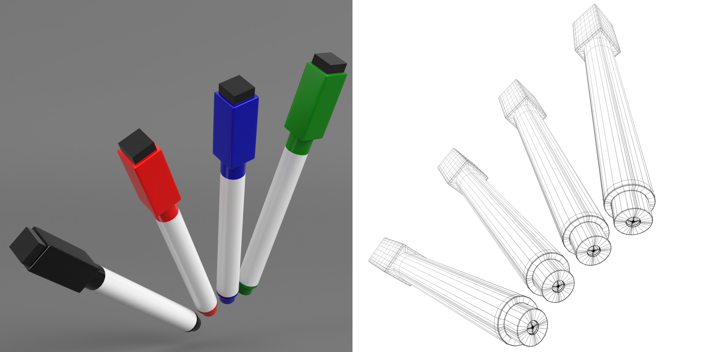 3D-Modell - Magnetische Whiteboard-Marker